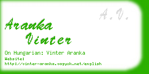 aranka vinter business card